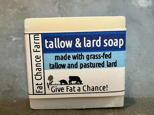 a bar of tallow and lard soap
