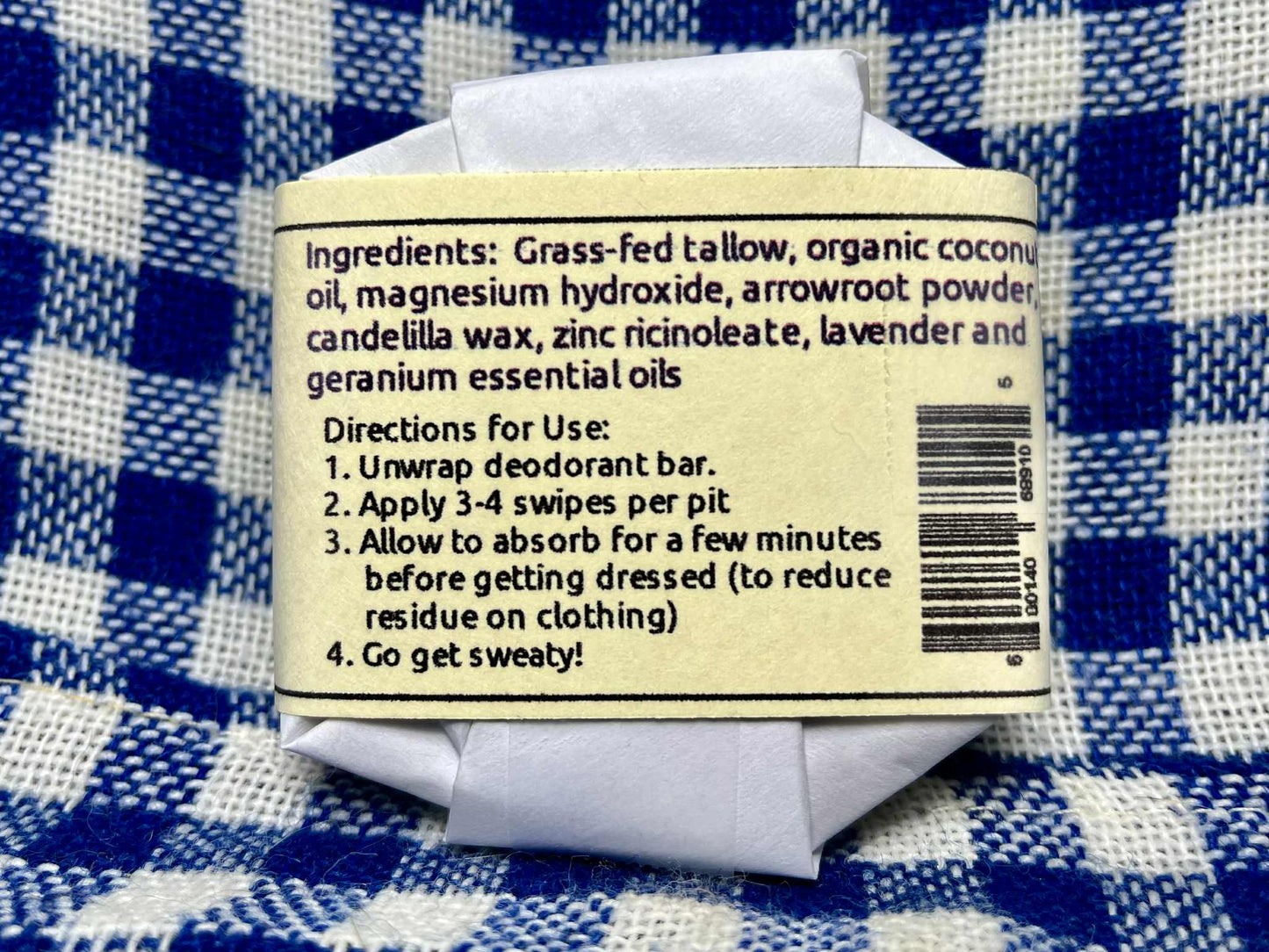 Natural Deodorant Bar - Farmer Pits | Aluminum free | Baking soda free