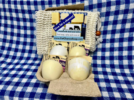 Tallow and Lard Soap Egg Box Gift Set