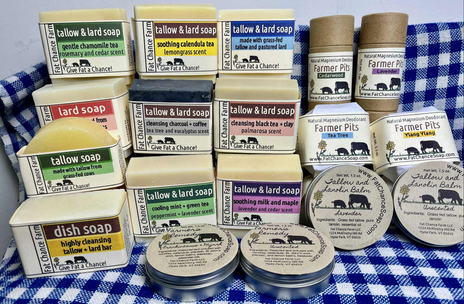 tallow and lard soaps, salves and deodorant