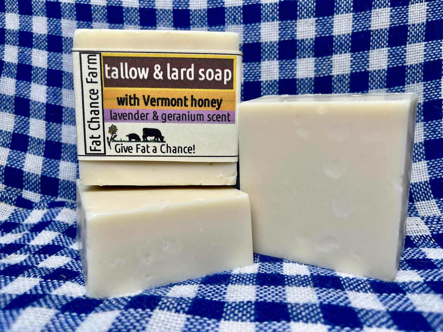 Tallow and Lard Soap with Vermont Honey