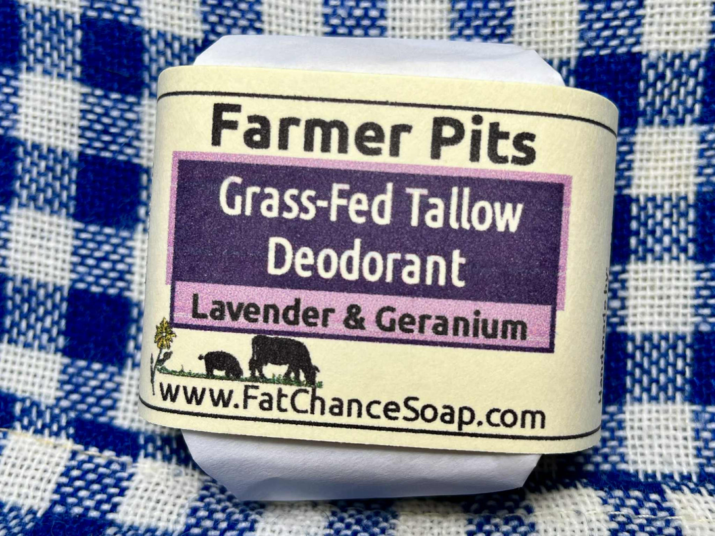 Natural Deodorant Bar - Farmer Pits | Aluminum free | Baking soda free