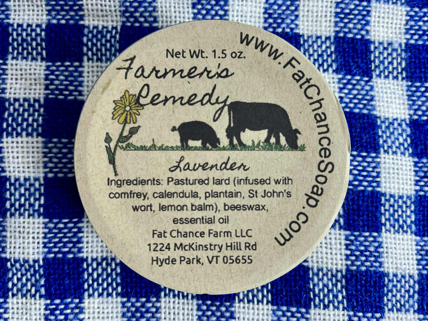 a tin of herbal lard salve