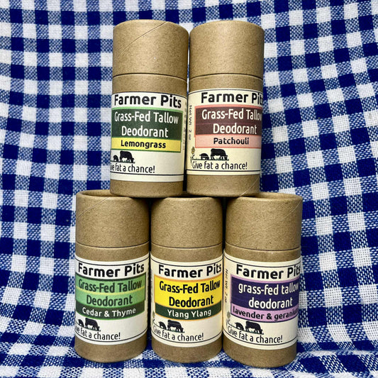 Natural Deodorant in a Push-up Tube - Farmer Pits | Aluminum free | Baking soda free
