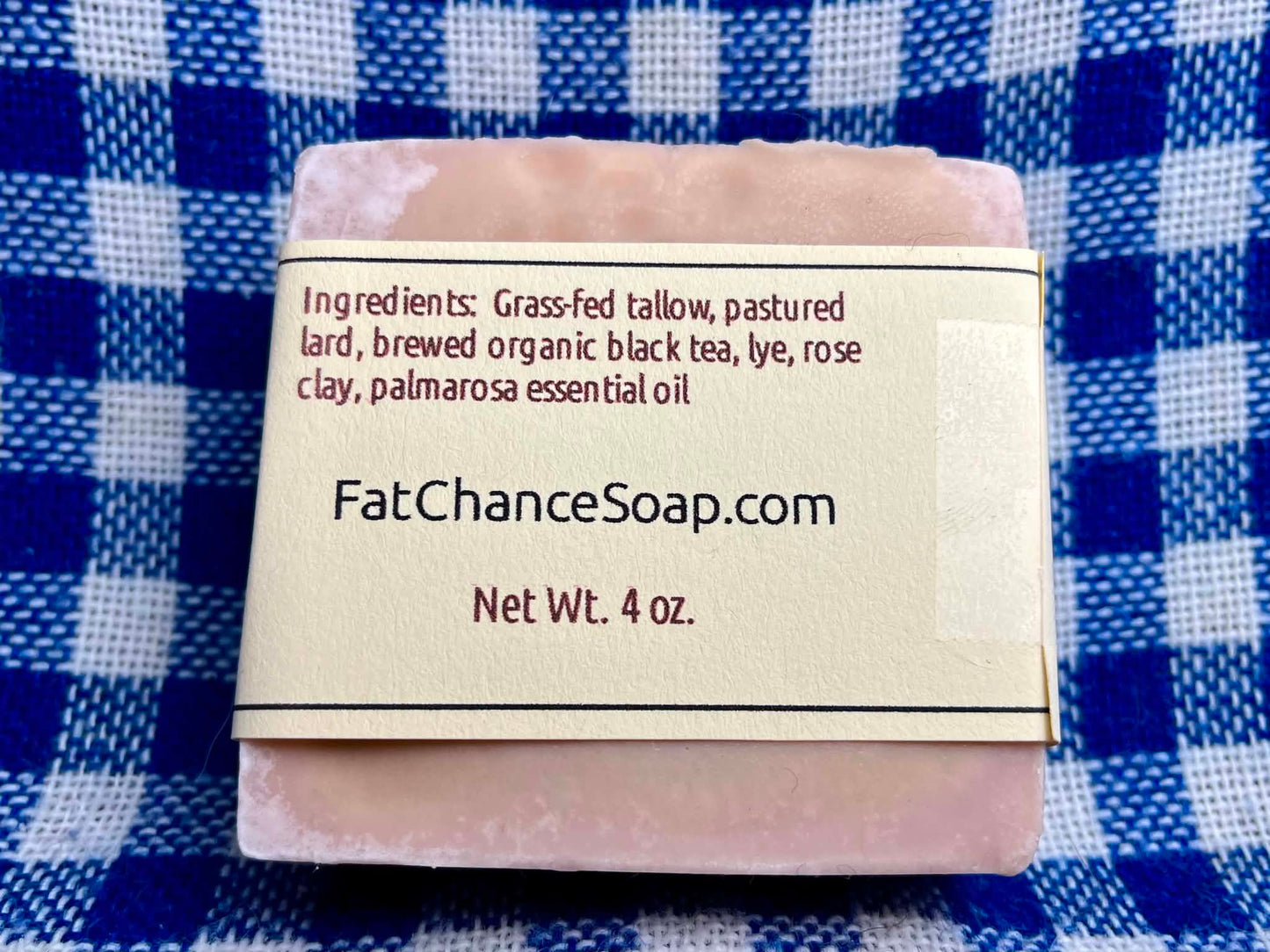 Black Tea and Clay Soap - gentle cleansing, rose scented