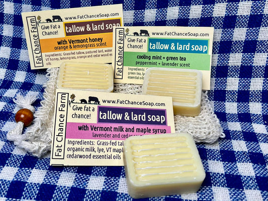 Tallow and Lard Soap Gift Set
