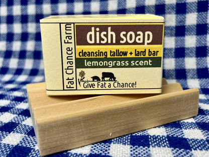 Solid Dish Soap Bar - tallow and lard