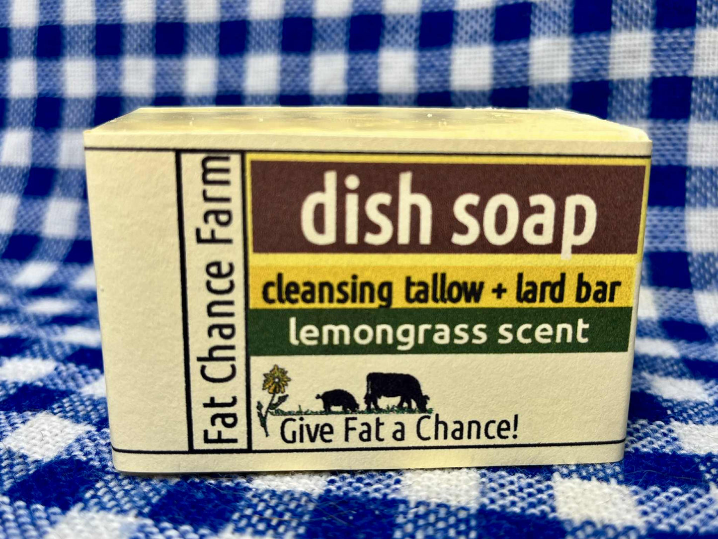 Solid Dish Soap Bar - tallow and lard