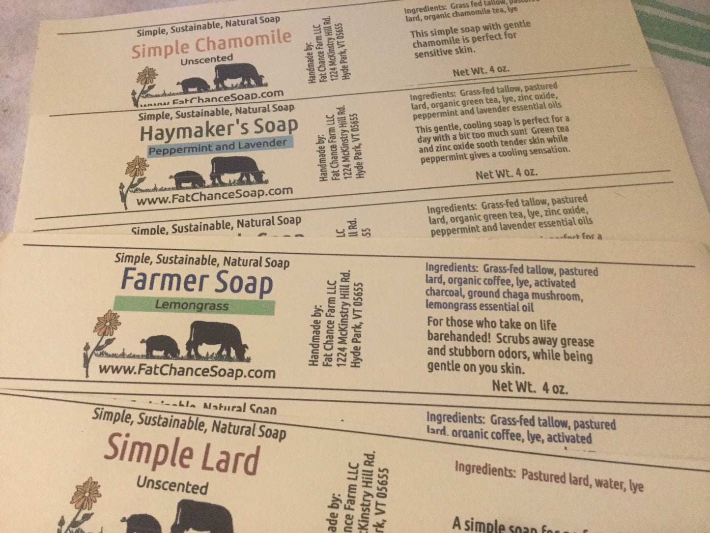 Soap Labels